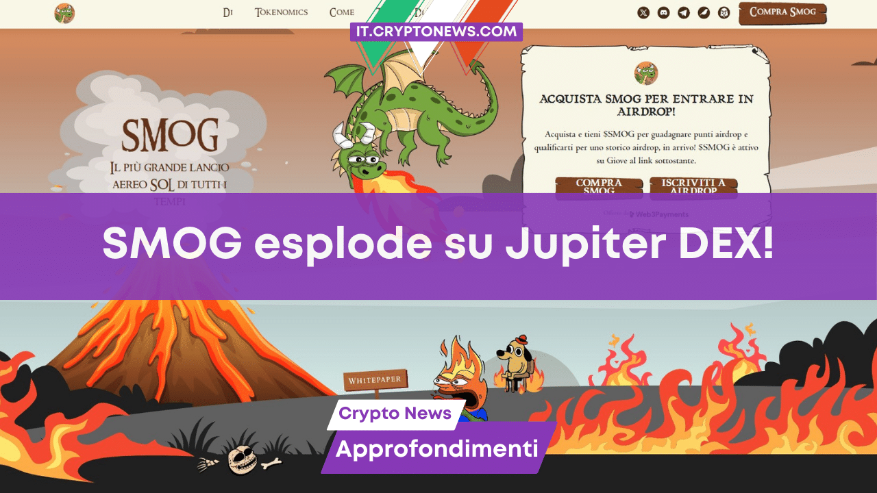 La nuova memecoin Smog esplode su Jupiter DEX grazie a un super Airdrop