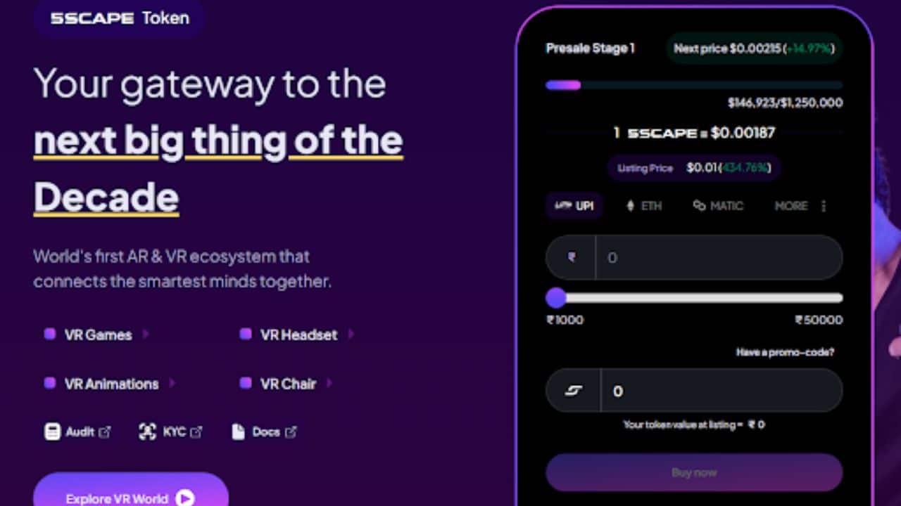 5th Scape (5SCAPE): Il prossimo titolo crypto di successo nel mondo VR e AR