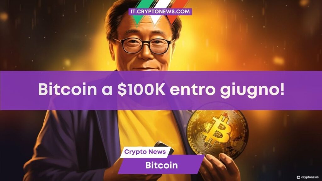 Robert Kiyosaki prevede che Bitcoin arriverà a 100.000$ a giugno