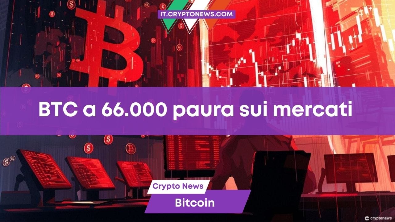 Bitcoin in rosso: 20 milioni di posizioni “long” liquidate e BTC scende sotto i 67.000 dollari