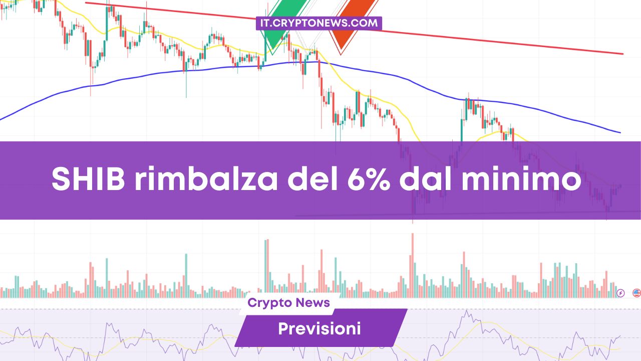 Previsione prezzo Shiba Inu: SHIB rimbalza del 6% dal minimo