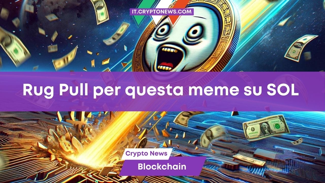 Questa meme coin su Solana ha subito un Rug Pull da 1 milione di dollari