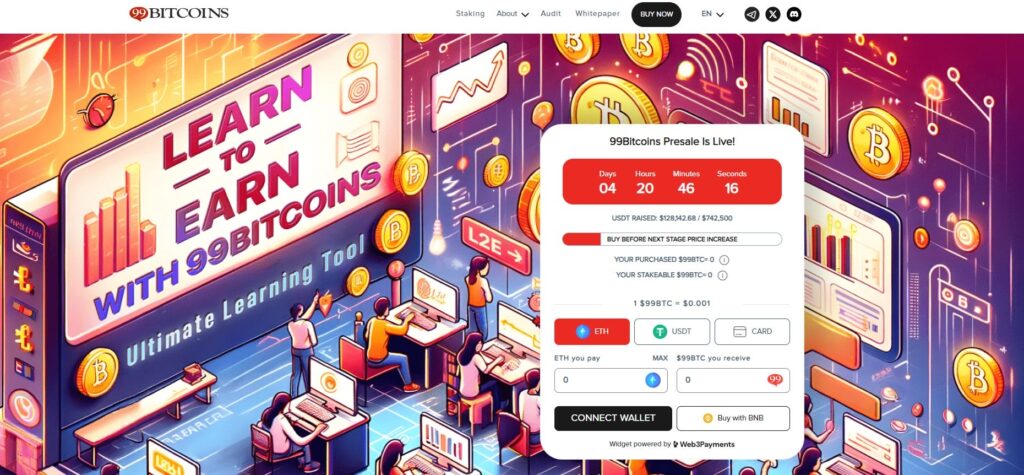 99Bitcoins lancia la sua prevendita: più impari e più guadagni – Prossimo token BRC-20 a esplodere?