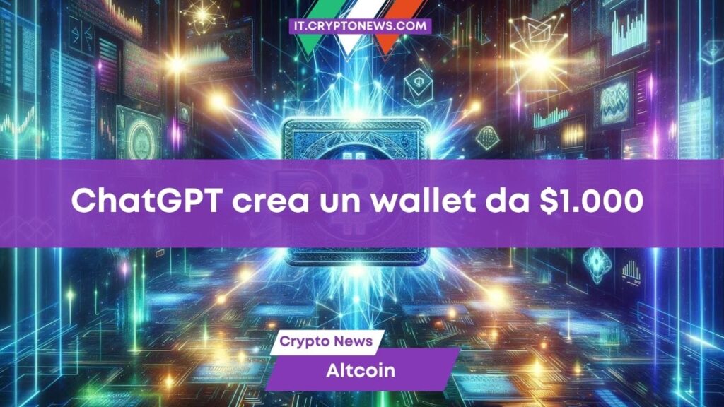 L’AI ChatGPT crea un wallet crypto da $1.000 prima dell’halving