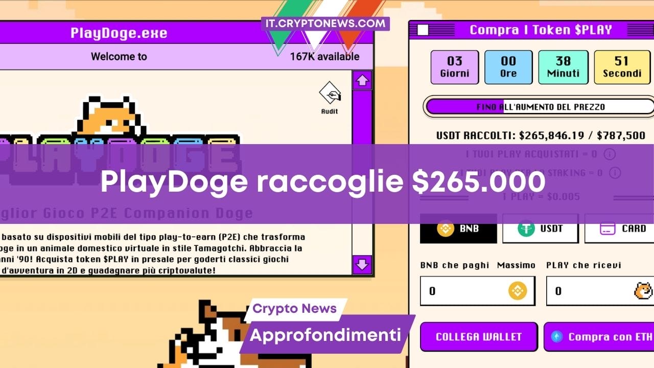 La nuova meme coin PlayDoge raccoglie $265.000, può sfidare Floki Inu?