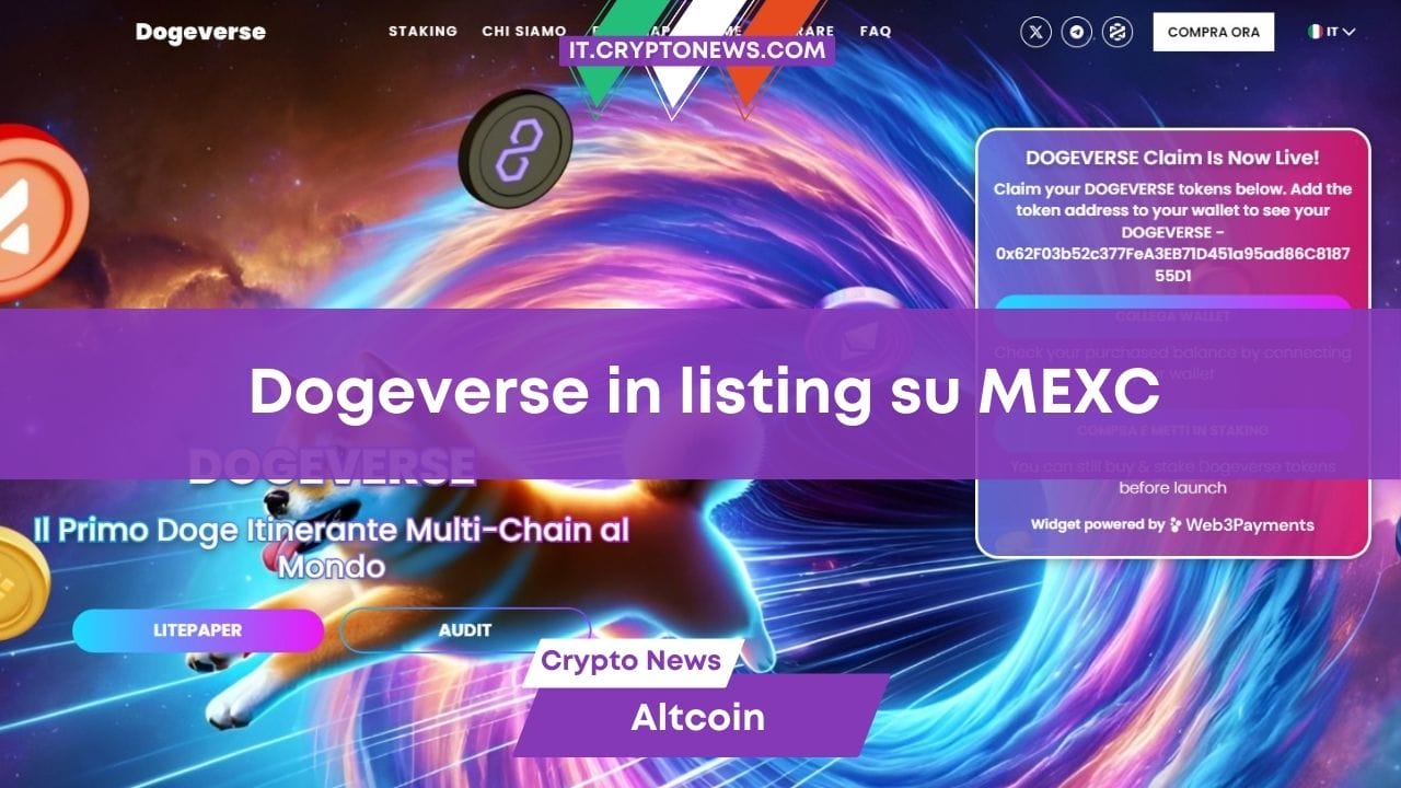 La meme coin Dogeverse debutta sull’exchange MEXC dopo la prevendita milionaria
