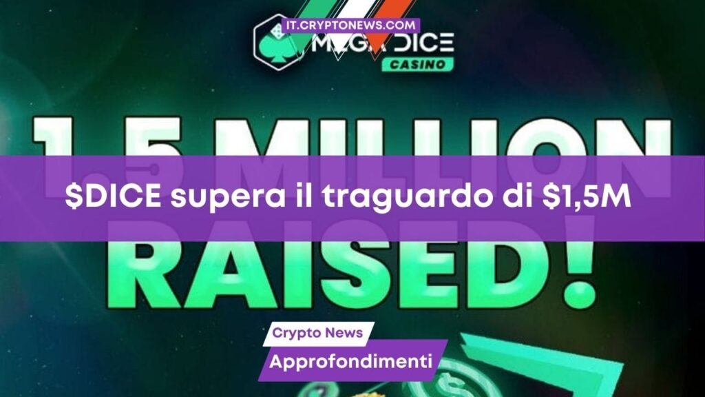 $DICE supera il traguardo degli $1,5 milioni e si prepara a sfidare Rollbit