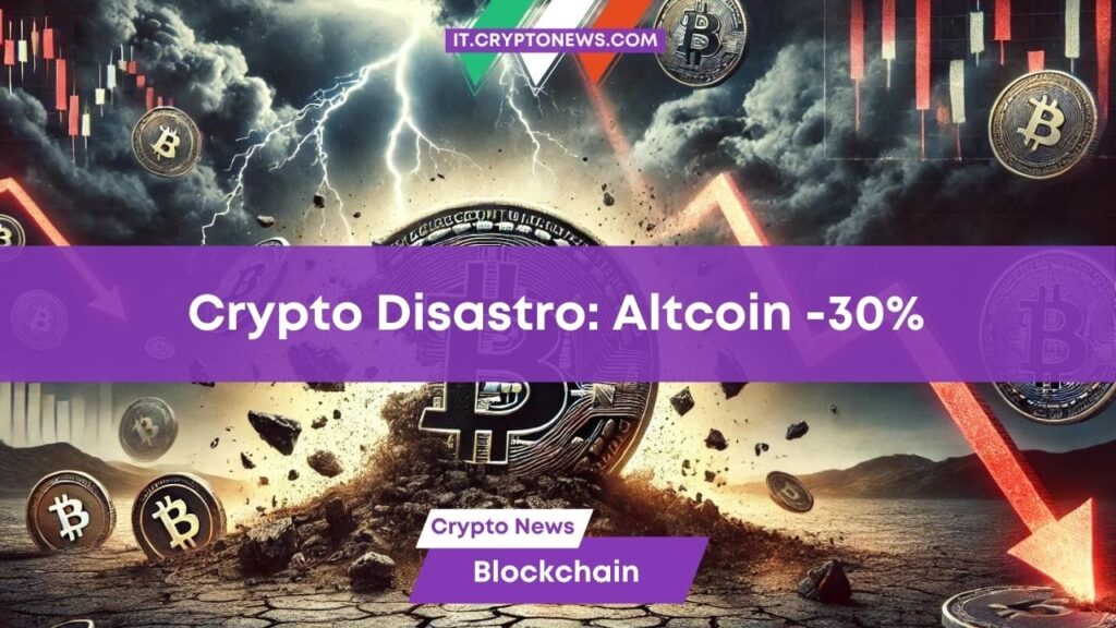 Crypto disastro: Bitcoin scende a $53.000, altcoin -30% in una settimana