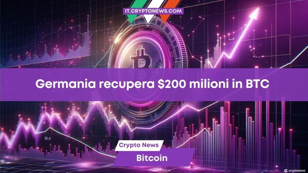 Mercato crypto in ripresa: la Germania ritira $200 milioni in BTC dagli exchange