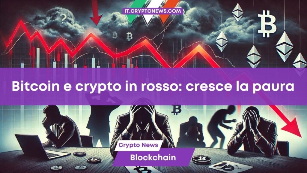 Bitcoin e crypto ancora in rosso: cresce la paura su mercati