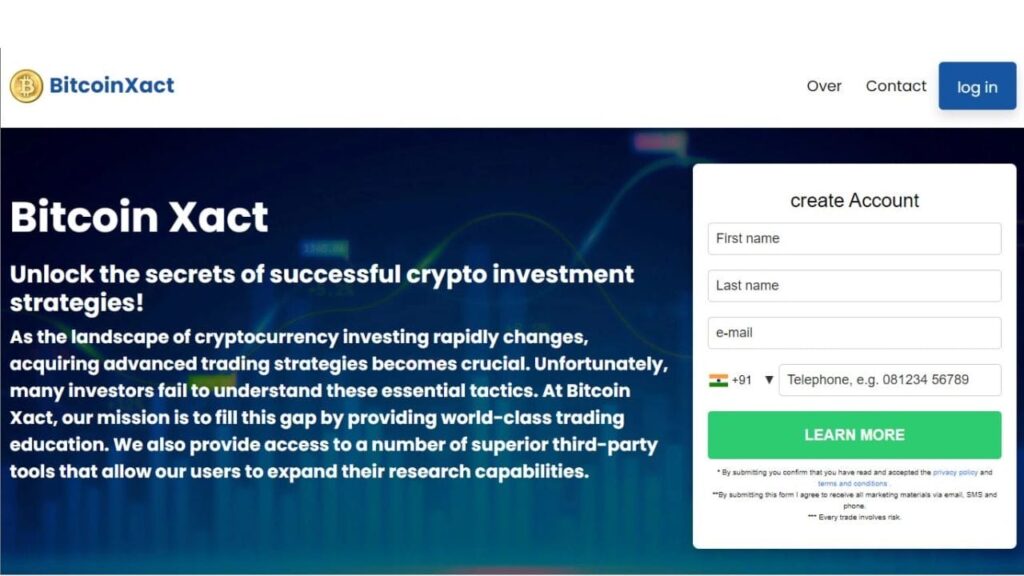 Recensione di Bitcoin Xact – Truffa o piattaforma legittima di trading crypto?