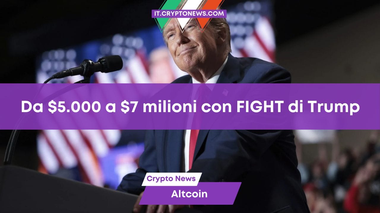 Insiders crypto trasformano $5.000 in $7 milioni con la memecoin FIGHT di Donald Trump
