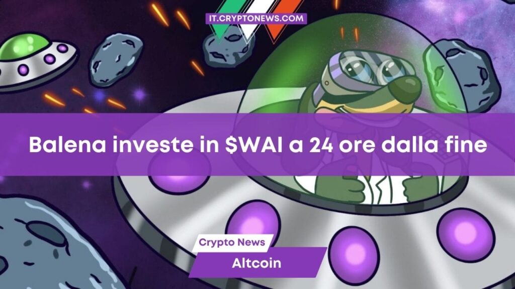 A un giorno dalla chiusura della prevendita una balena crypto investe $370.000 in WienerAI
