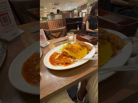 L’Omuraisu, un piatto giapponese che unisce omelette e riso. Oggi l’ho gustato qui a Kyobashi