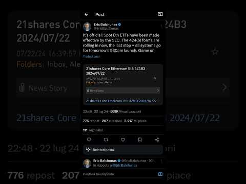 Ufficiale: approvati gli ETF su Ethereum spot