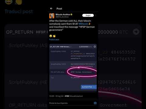 Governo tedesco trollato dai bitcoiner 😆