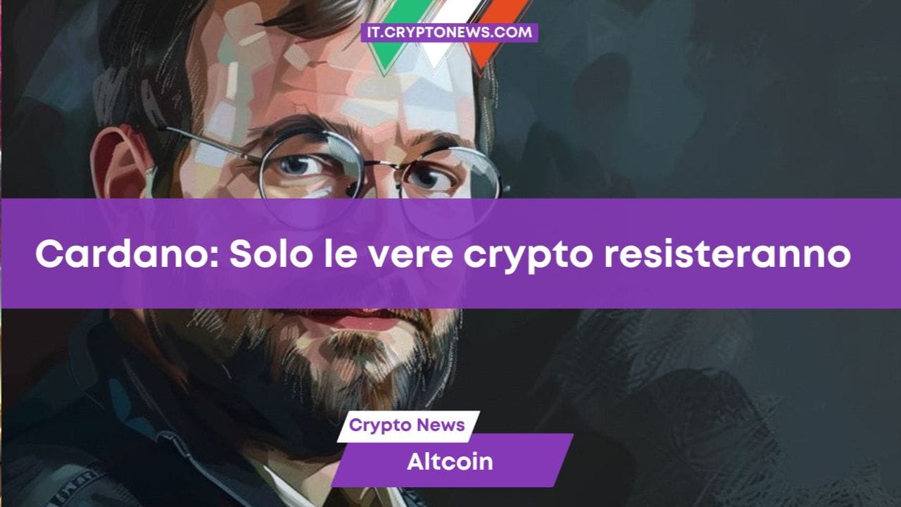 Fondatore di Cardano: solo le “vere” criptovalute sopravviveranno ai crolli del mercato