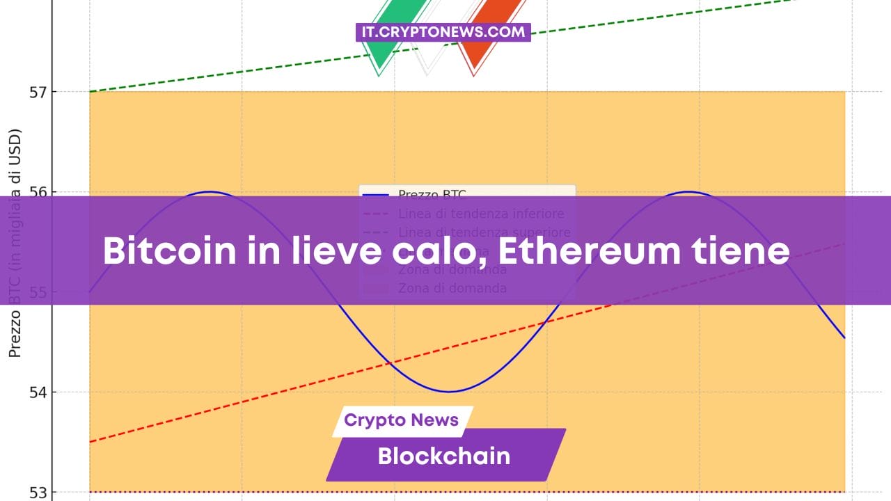 Mercato crypto in difficoltà: Bitcoin scende, Ethereum tiene