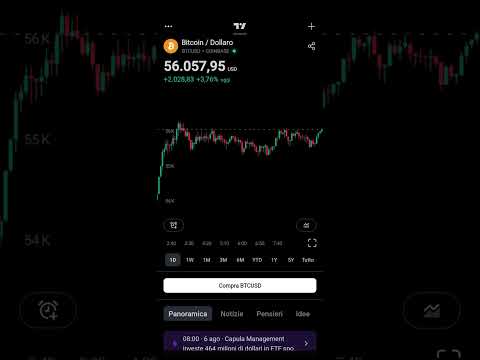 Bitcoin tornato sopra i 56.000$