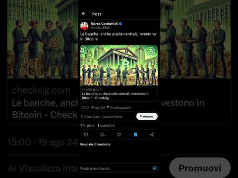 Le banche, anche quelle centrali, investono in Bitcoin