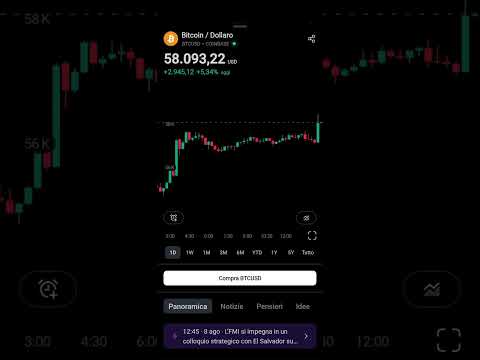 Bitcoin salito anche a 58.000$