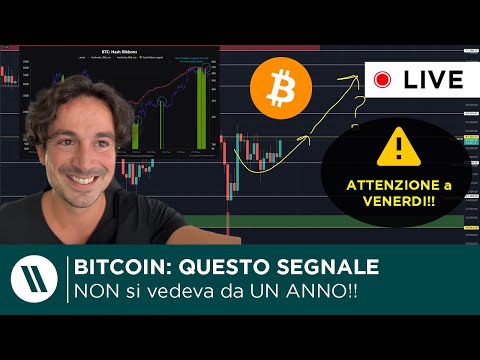 BITCOIN: QUESTO SEGNALE NON SI VEDEVA DA UN ANNO!  ATTENZIONE a VENERDI’!!