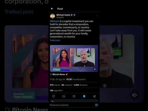 Michael Saylor ha più di UN MILIARDO di dollari in Bitcoin (personali)