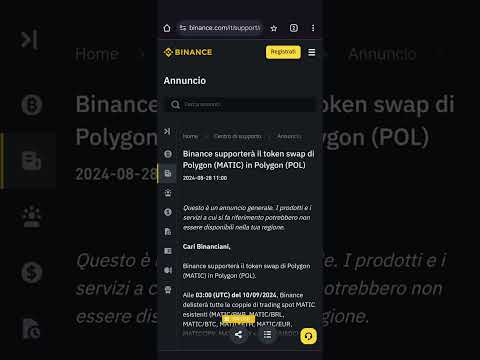 MATIC spariti da Binance: cosa si fa?
