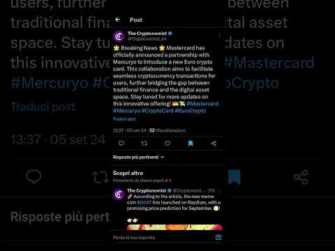 MasterCard: importante novità crypto