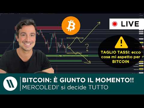 BITCOIN: È GIUNTA L’ORA! (MERCOLEDI’ TAGLIO TASSI). ECCO COSA MI ASPETTO  ATTENTO a QUESTA CRYPTO!