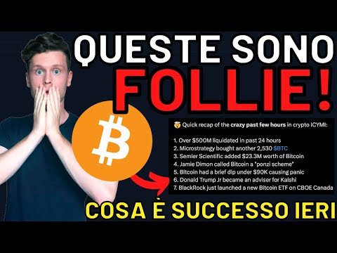 🚨 FOLLIE: BANCHE ITALIANE INVESTONO IN BITCOIN?! 🚨 MORNING w/CRYPTO: BITCOIN / ALTCOINS