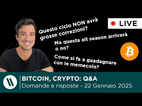 BITCOIN, CRYPTO: DOMANDE e RISPOSTE – Memecoin, alt season annullata? Questo ciclo è diverso?