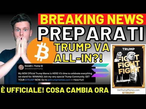 🚨🧨 PREPARATI! ARRIVA LA CONFERMA DA TRUMP!! 🧨🚨 MORNING w/CRYPTO: BITCOIN / ALTCOINS [time sensitive]