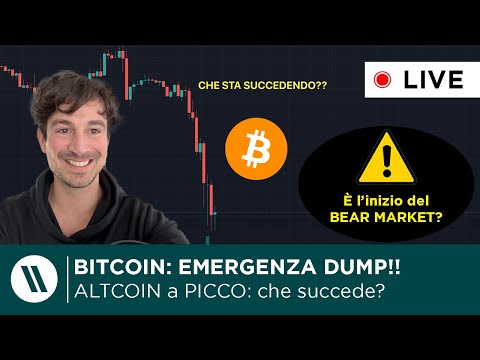 BITCOIN, CRYPTO: EMERGENZA – CROLLA TUTTO. CHE SUCCEDE?? (ALTCOIN A PICCO)