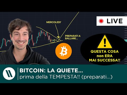 BITCOIN, CRYPTO: LA QUIETE PRIMA DELLA TEMPESTA (PREPARATI…)  QUESTA COSA non era MAI SUCCESSA!