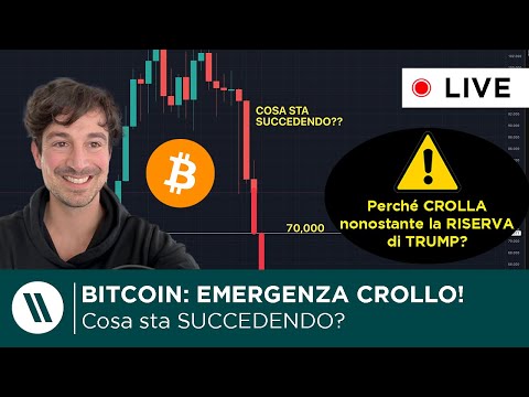 BITCOIN, CRYPTO: EMERGENZA CROLLO. CHE SUCCEDE? PERCHÉ SCENDE TUTTO?  TRUMP terrorizza anche NASDAQ