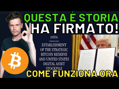 🚨 ASSURDO HA FIRMATO! COSA CAMBIA DA OGGI RISERVA STRATEGICA 🚨 MORNING w/CRYPTO: BITCOIN / ALTCOINS