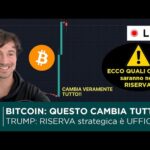 BITCOIN, CRYPTO: QUESTO CAMBIA VERAMENTE TUTTO!!  TRUMP: RISERVA STRATEGICA CONFERMATA!