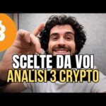 BITCOIN e CRYPTO: Le 3 CRYPTO SCELTE DA VOI! Analisi Tecnica e Ciclica