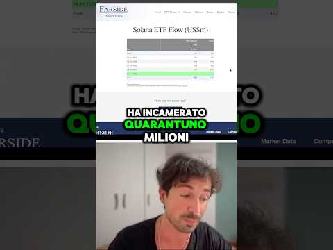 🚀ETF SU SOLANA: UN OTTIMO INIZIO #crypto #trading #bitcoin