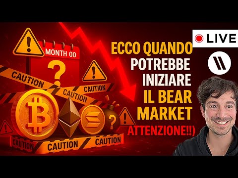 BITCOIN, CRYPTO: ECCO QUANDO POTREBBE INIZIARE IL BEAR MARKET (ATTENZIONE!!!)
