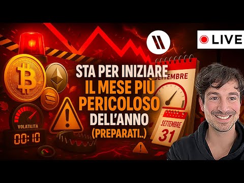 BITCOIN, CRYPTO: STA PER INIZIARE IL MESE PIÙ PERICOLOSO DELL’ANNO (PREPARATI…)