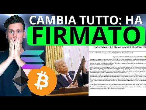 🚨 QUESTO E’ FUORI: HA FIRMATO!!! 🚨 MORNING w/CRYPTO: BITCOIN / ALTCOINS [time sensitive]