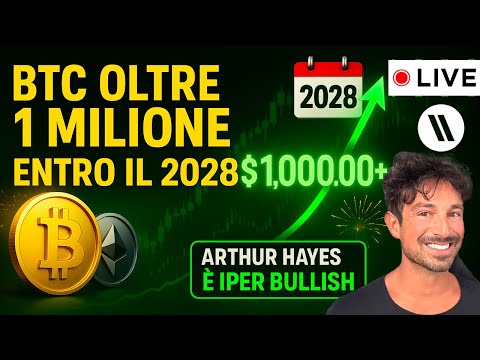BITCOIN, CRYPTO: “BTC A PIÙ DI 1 MILIONE ENTRO IL 2028”. ARTHUR HAYES è IPER BULLISH