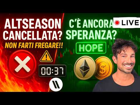 BITCOIN, CRYPTO: ALTSEASON CANCELLATA O C’È ANCORA SPERANZA? (NON FARTI FREGARE!!)