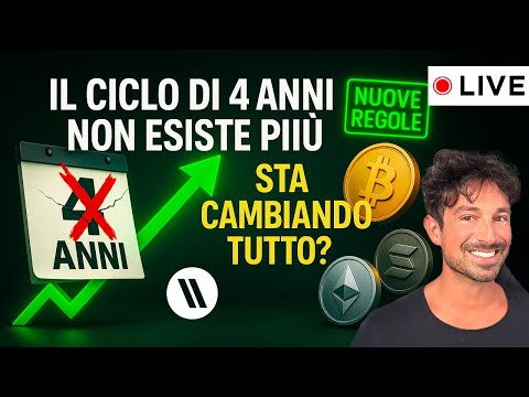 BITCOIN, CRYPTO: IL CICLO DI 4 ANNI NON ESISTE PIÙ e STA CAMBIANDO TUTTO?