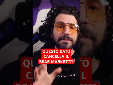 BITCOIN: Questo dato CANCELLA il BEAR MARKET?
