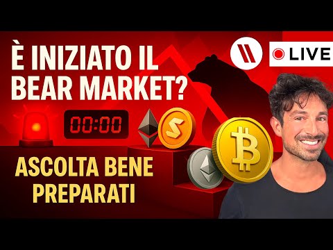 BITCOIN, CRYPTO: È INIZIATO IL BEAR MARKET? (ASCOLTA BENE E PREPARATI…)