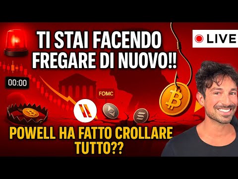 BITCOIN, CRYPTO: TI STAI FACENDO FREGARE DI NUOVO!! (POWELL HA FATTO CROLLARE TUTTO??)
