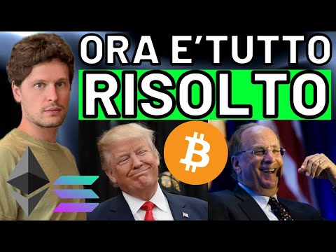 🚨 BREAKING: TUTTO RISOLTO!! 🚨 MORNING w/CRYPTO: BITCOIN / ALTCOINS [time sensitive]